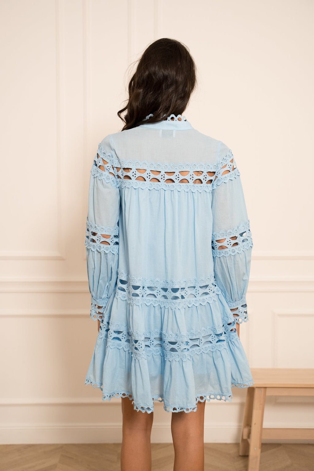 ROBE CHEMISE ELLIE EN COTON AJOURÉ