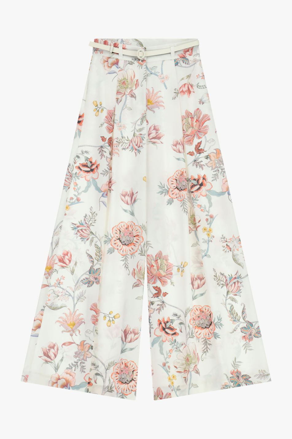 PANTALON PALAZZO À MOTIF FLORAL TAILLE HAUTE