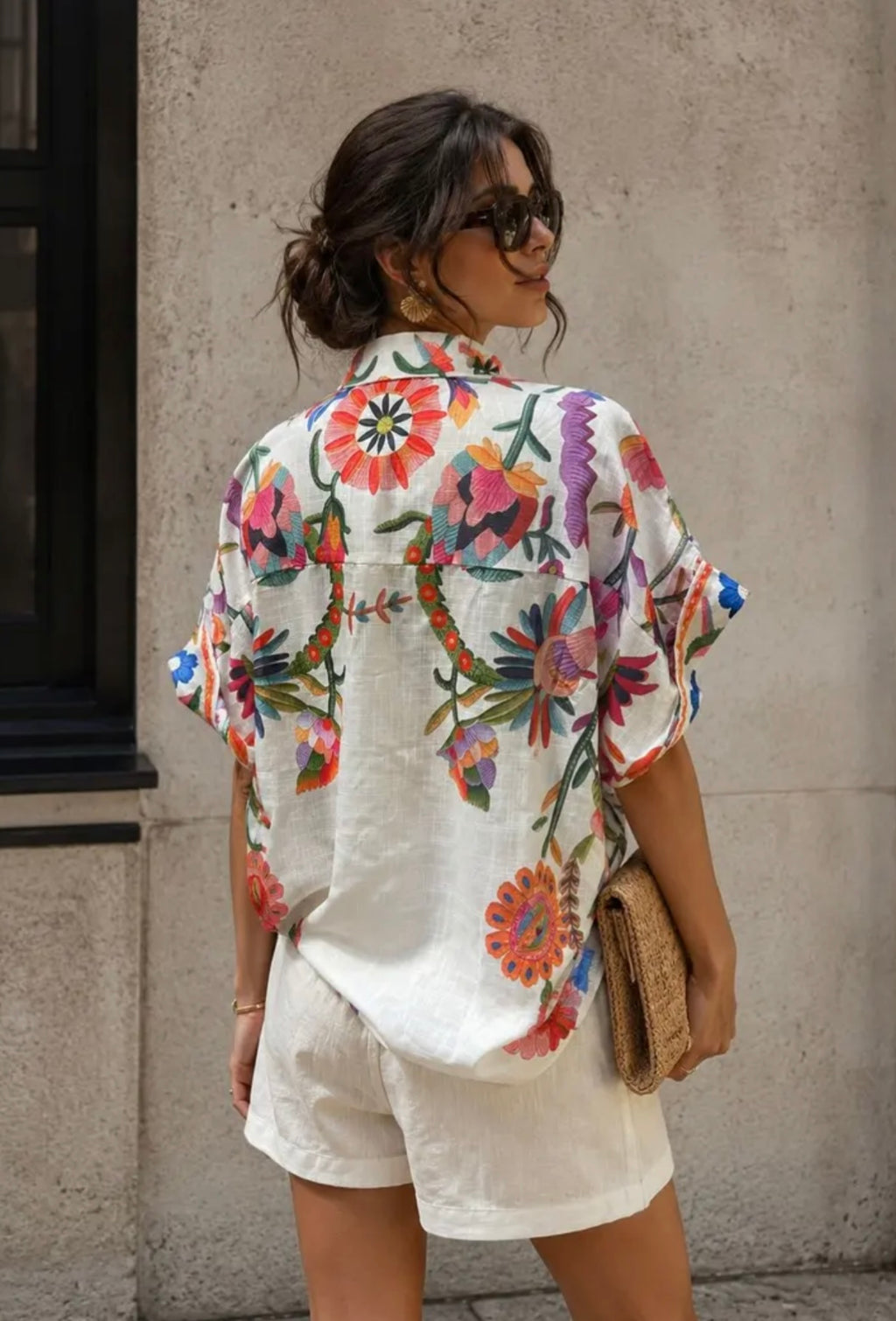 Chemise Imprimé Floral Multicolore