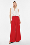 PANTALON PALAZZO LARGE TAILLE HAUTE CEINTURE